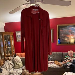 Sara Campbell dress with long jacket (2pc)